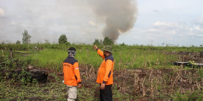 Patroli Karlahut Bersama di Desa Tanjung Sari , Kecamatan Kuala Cenaku , Kabupaten Indragiri Hulu