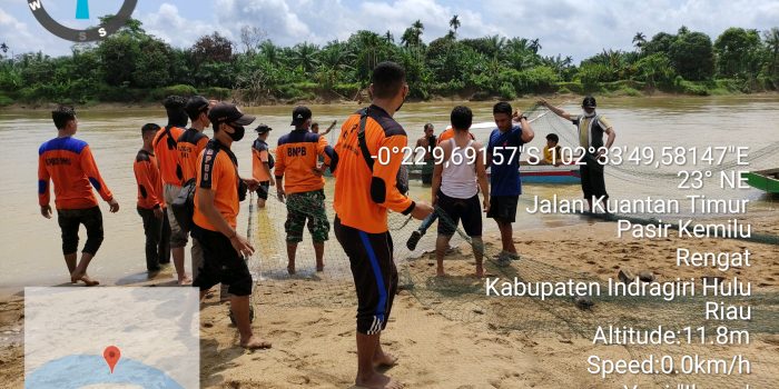 Korban tenggelam di Desa Pasir Kemilu, Kecamatan Rengat