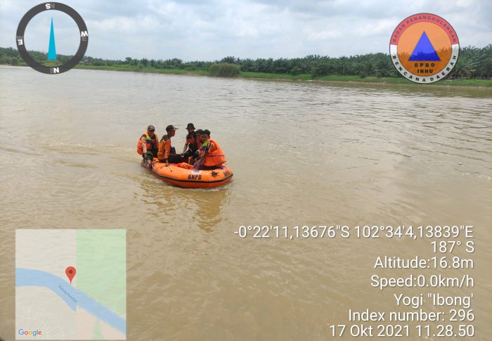 Warga Kampung Besar Seberang Tenggelam di Sungai Indragiri